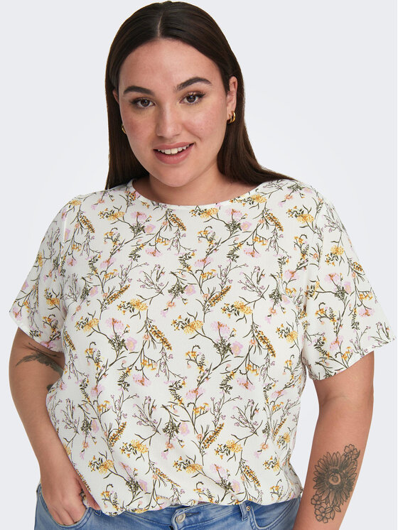 ONLY Carmakoma ONLY Carmakoma Blúz 15218353 Fehér Regular Fit