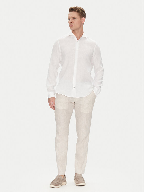 JOOP! JOOP! Košeľa 17 JSH-146Pai-W 30046075 Biela Slim Fit