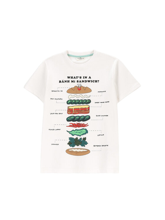 Coccodrillo Coccodrillo Tricou WC5143210VBB Alb Regular Fit