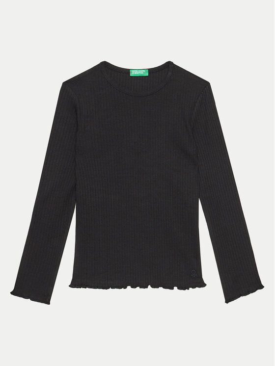 United Colors Of Benetton United Colors Of Benetton Μπλουζάκι 3F1AC10LI Μαύρο Slim Fit