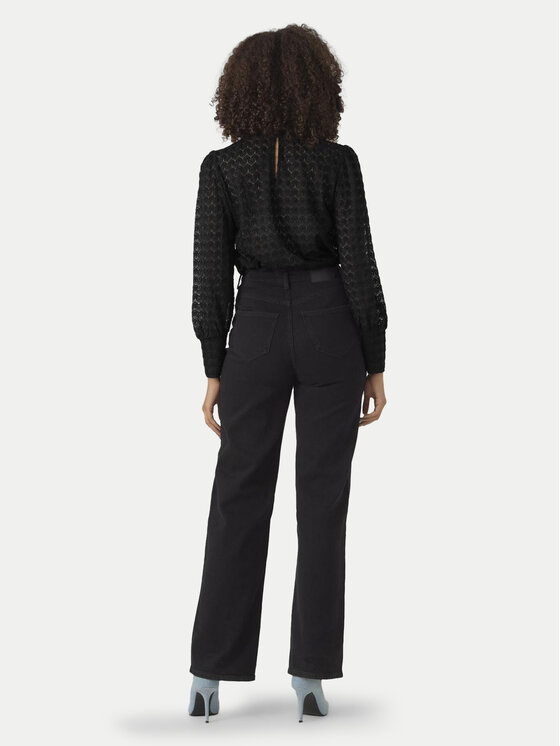 Vero Moda Vero Moda Bluzka Becca 10302894 Czarny Regular Fit