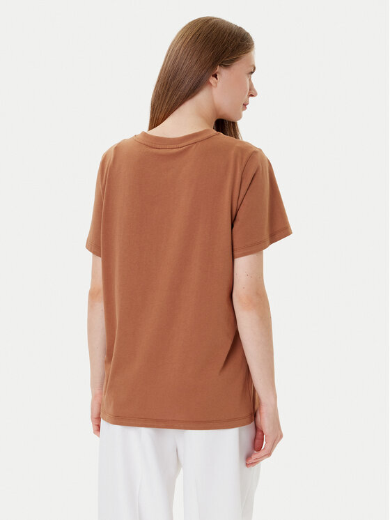 TWINSET TWINSET Majica 252TP2057 Rjava Loose Fit