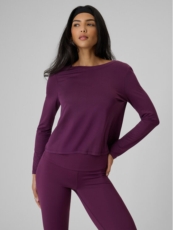 4F 4F Longsleeve AFTERLIGHT Fioletowy Regular Fit