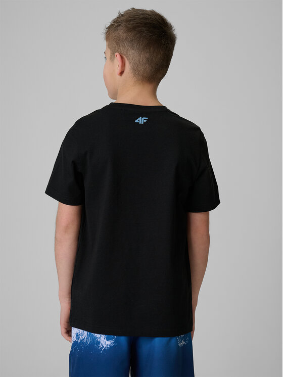 4F 4F T-Shirt WAVE RIDERS CLUB Czarny Regular Fit