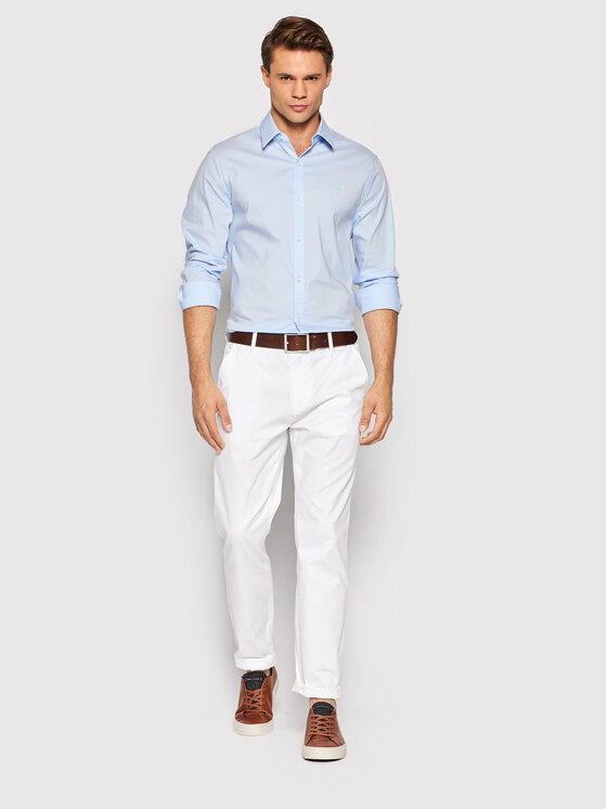 Guess Guess Krekls Sunset M1YH20 W7ZK1 Gaiši zils Slim Fit
