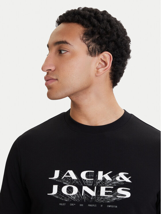 Jack & Jones Jack & Jones T-Shirt Fusion 12289880 Czarny Regular Fit