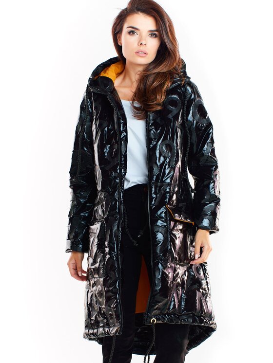 Awama Awama Dámska bunda A339 Čierna Basic Fit