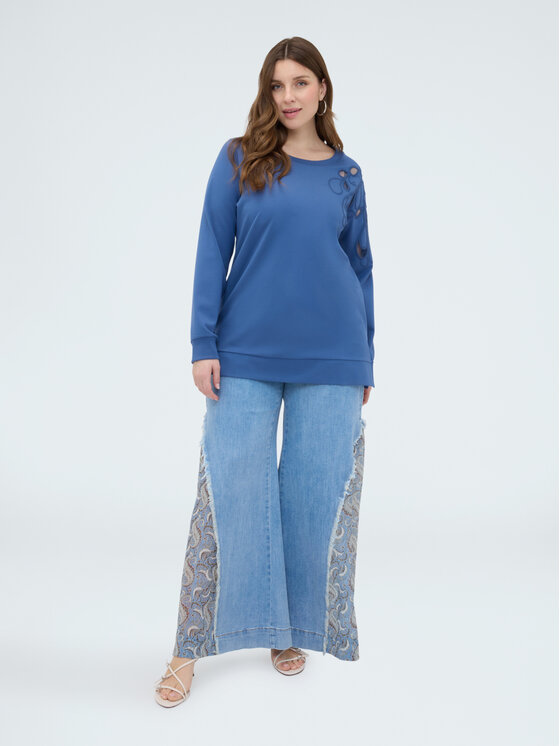 Fiorella Rubino Fiorella Rubino Felpa G843L008937N024 Blu Boxy Fit