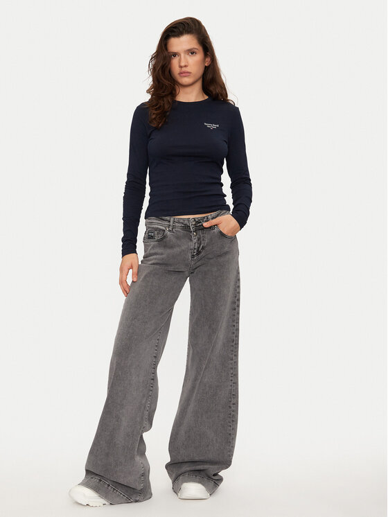 Tommy Jeans Tommy Jeans Блуза Essential DW0DW18793 Тъмносин Slim Fit