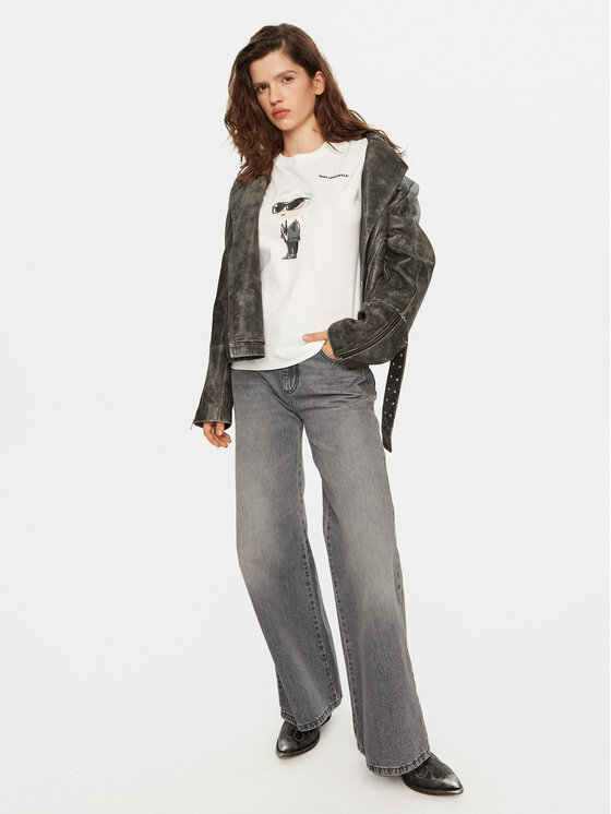 KARL LAGERFELD KARL LAGERFELD Póló A1W17130 Fehér Regular Fit