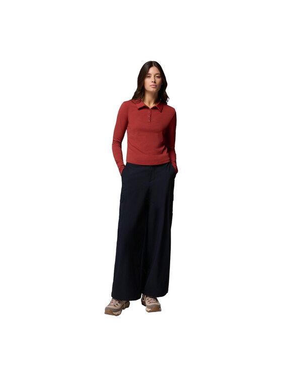 Columbia Columbia Spodnie outdoor Rail to Trail Wide Leg 2172502010 Czarny Relaxed Fit