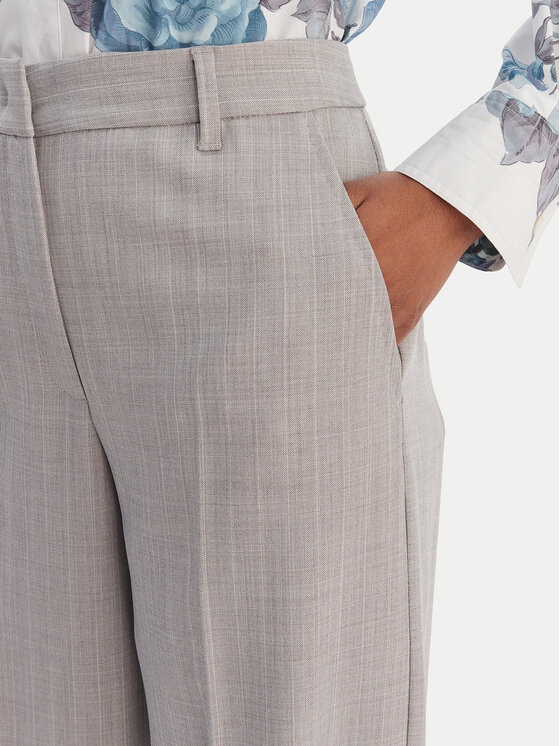 Marella Marella Kalhoty z materiálu Giunchi 2613131101 Šedá Straight Fit
