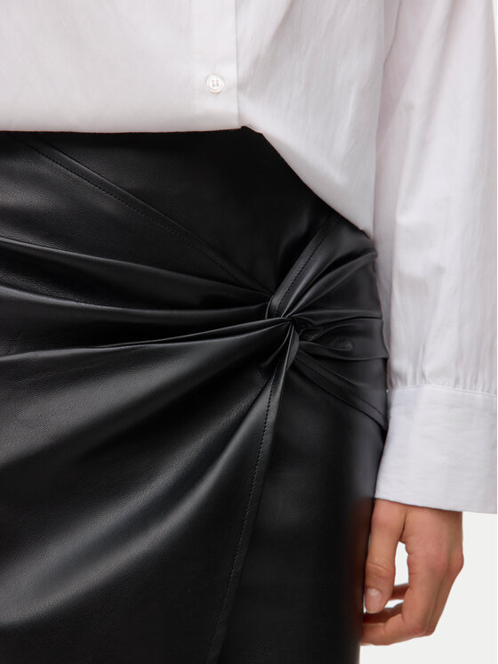 Vero Moda Vero Moda Φούστα από απομίμηση δέρματος Gawn 10333689 Μαύρο Regular Fit