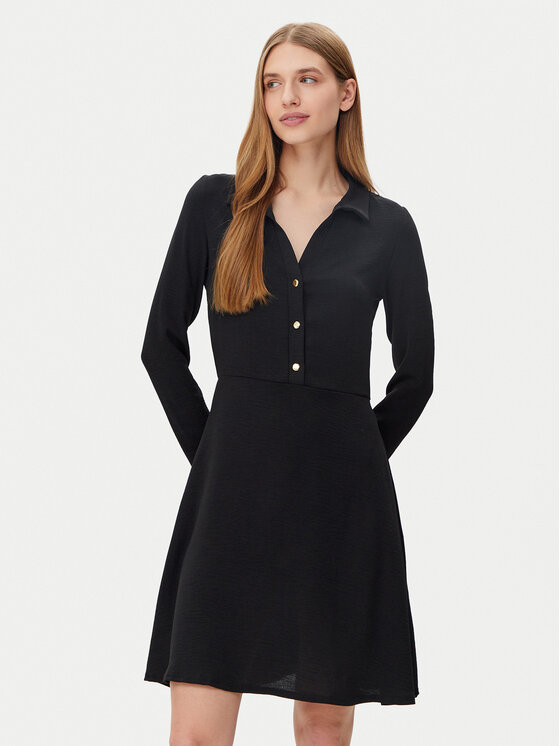 Morgan Morgan Rochie tip cămașă 251-RBREST Negru Regular Fit
