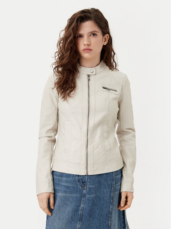 ONLY ONLY Куртка зі штучної шкіри Bandit 15081400 Бежевий Regular Fit