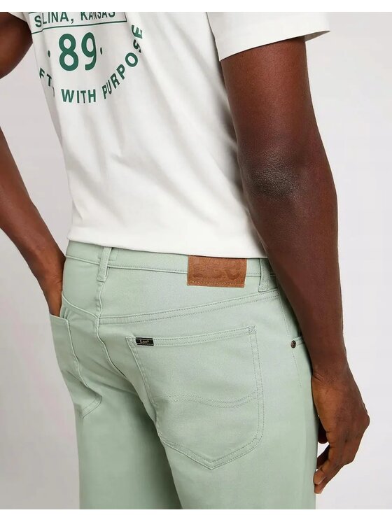 Lee Lee Jeansy DAREN ZIP FLY Zielony Straight Fit