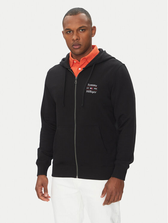 Tommy Hilfiger Tommy Hilfiger Pulóver MW0MW39250 Fekete Regular Fit