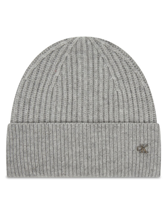 Calvin Klein Calvin Klein Cepure Ck Metal Wool Beanie LV04D8032G Pelēks
