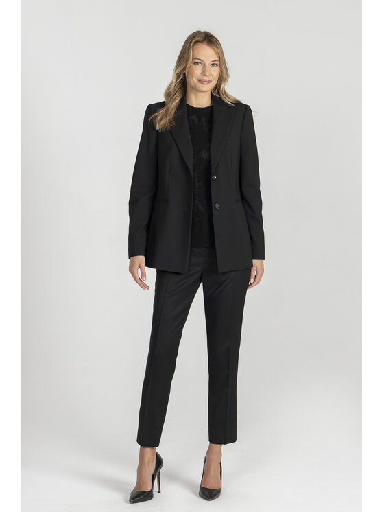 Deni Cler Milano Deni Cler Milano Spodnie materiałowe W-DC-5275-E5-D4-90-1 Czarny Regular Fit