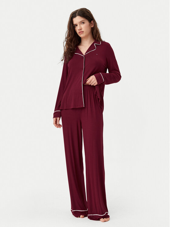 Damska Piżama Tommy Hilfiger, Rozmiar S, Czerwona, UW0UW05558
