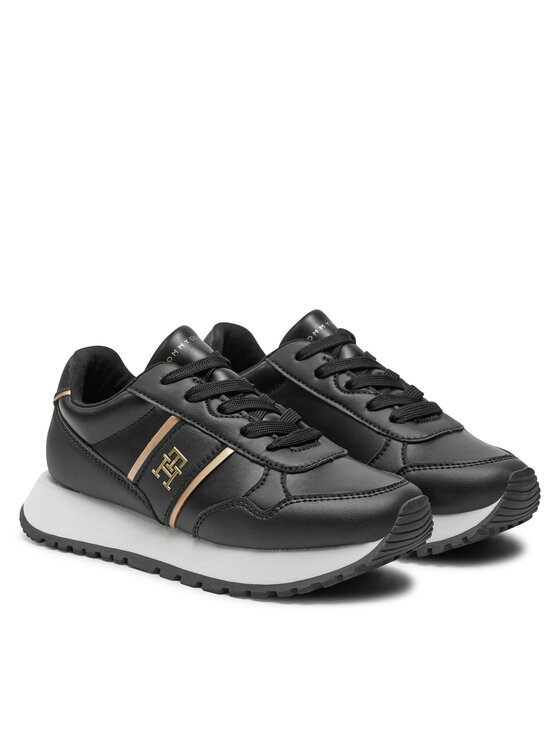 Tommy Hilfiger Tommy Hilfiger Sneakersy Low Cut Lace-Up Sneaker T3A9-33548-1695 M Czarny