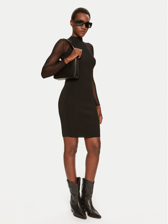 HUGO HUGO Trikotažinė suknelė Stasie 50518336 Juoda Slim Fit