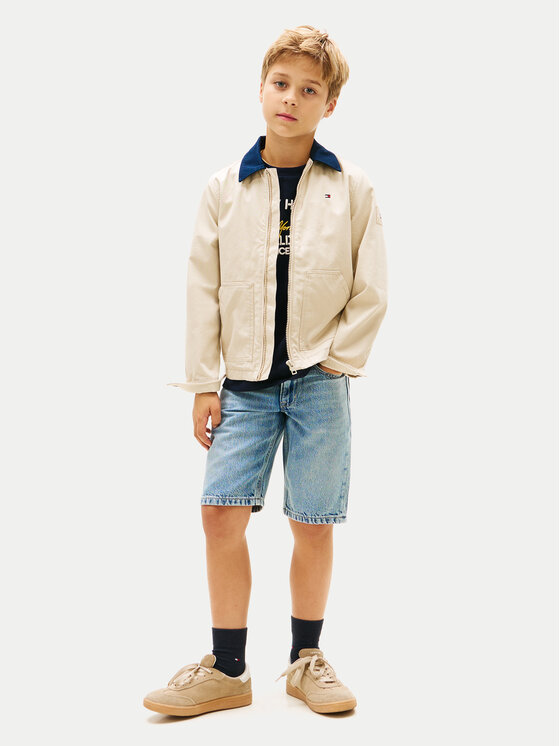 Tommy Hilfiger Tommy Hilfiger Jeans kratke hlače KB0KB10237 Modra Straight Leg