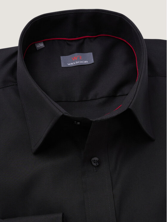Willsoor Willsoor Koszula s196556sl Czarny Slim Fit