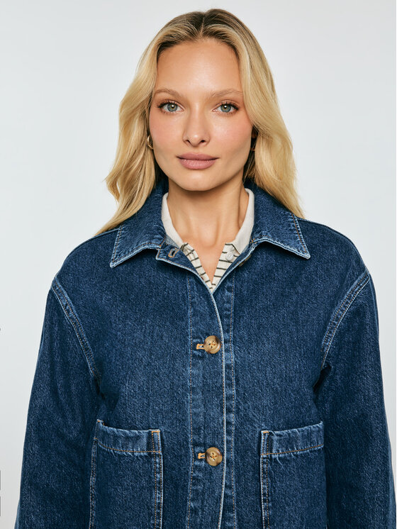 BIG STAR BIG STAR Kurtka jeansowa AUBREY Granatowy Basic Fit