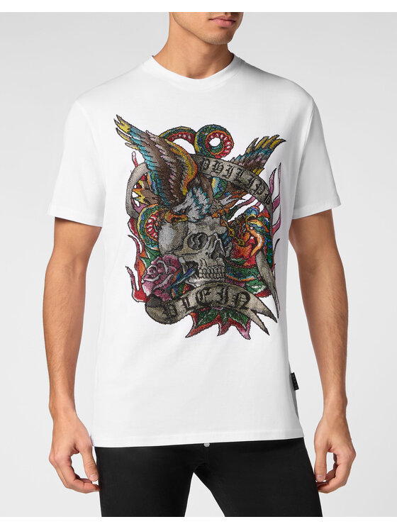 PHILIPP PLEIN PHILIPP PLEIN T-shirt 19495 Bianco Regular Fit