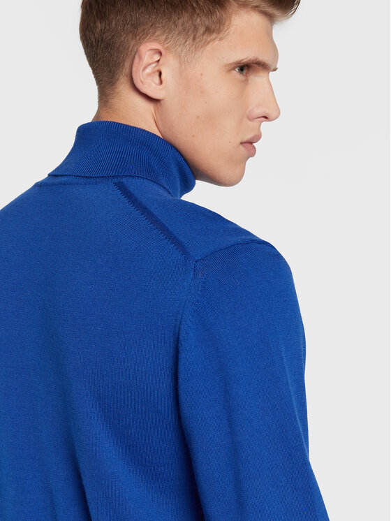 Pierre Cardin Pierre Cardin Rollkragenpullover 50303/000/5018 Blau Regular Fit