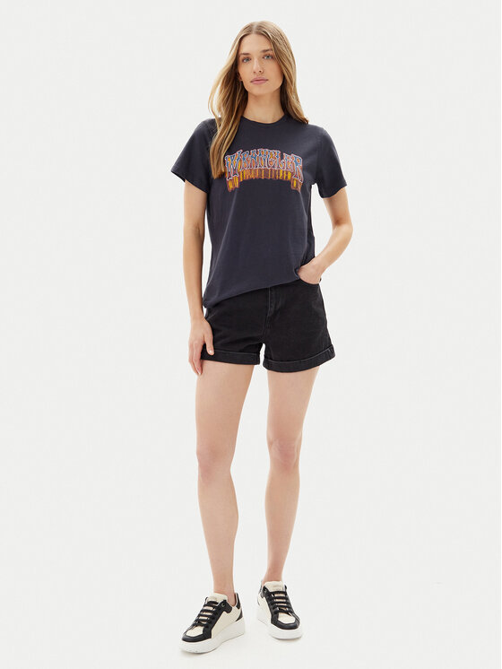 Wrangler Wrangler Marškinėliai Graphic 112362783 Juoda Regular Fit