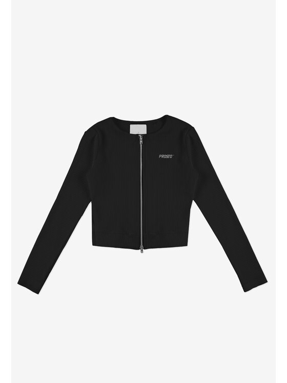 PROSTO. PROSTO. Bluzka Ribbed Czarny Regular Fit