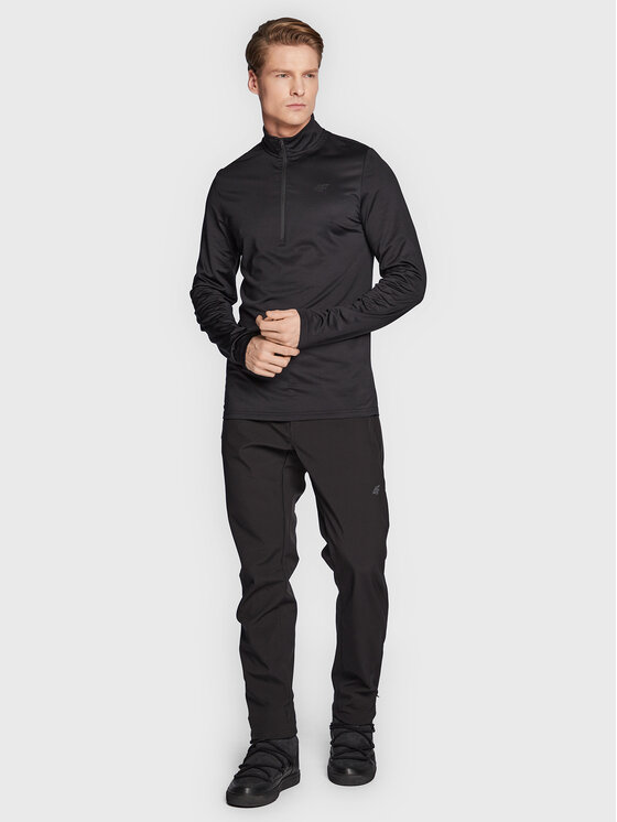 4F 4F Termo bielizeň vrchné diely H4Z22-BIMD030 Čierna Slim Fit