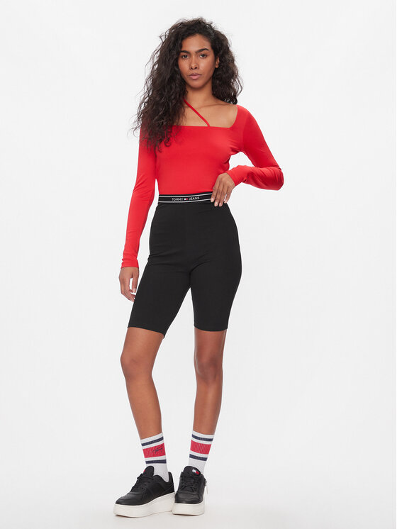 Tommy Jeans Tommy Jeans Biciklističke hlače DW0DW17319 Crna Slim Fit