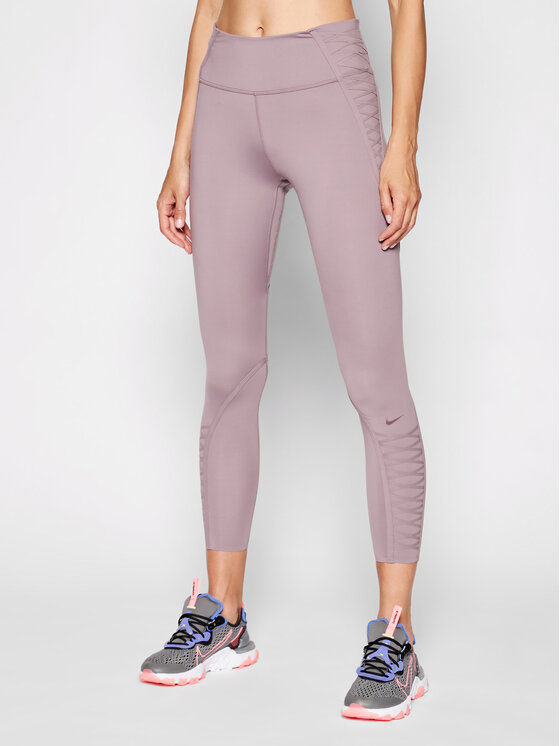 Nike Legginsy One Luxe CZ9932 Fioletowy Tight Fit