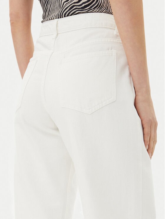Vila Vila Jeans hlače Palma 14105535 Bela Wide Leg