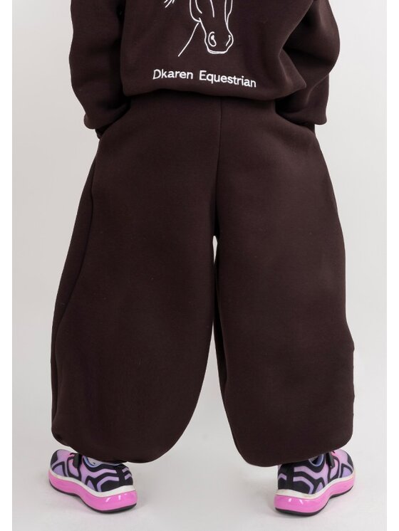 DKaren Sport DKaren Sport Spodnie dresowe DK-K-B27 Kids Brązowy Balloon Fit