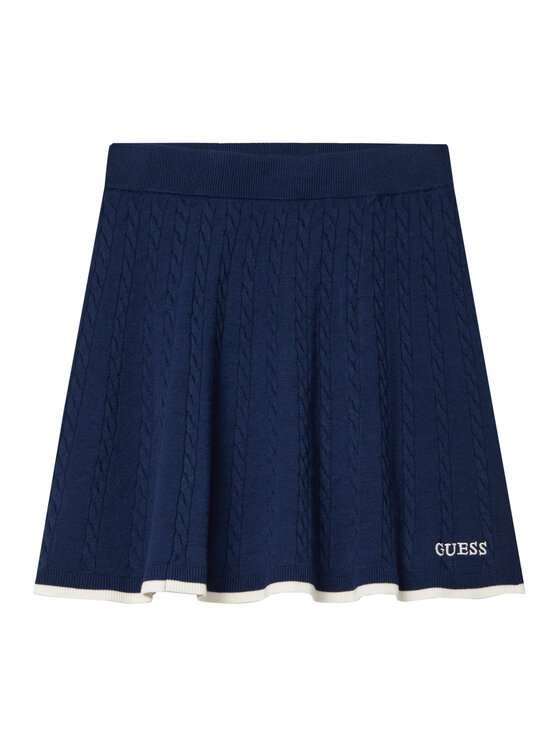 Guess Guess Fustă J6RD22 Z4652 Bleumarin Regular Fit