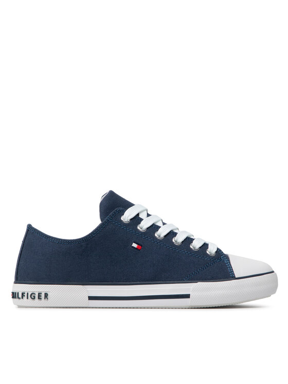 Tommy Hilfiger Plátenky Low Cut Lace-Up Sneaker T3X4-32207-0890 S Tmavomodrá