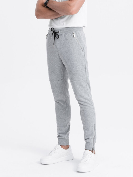 Ombre Ombre Teplákové kalhoty OM-PASK-22FW-004 Šedá Regular Fit
