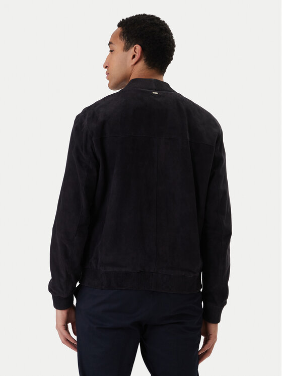 BOSS BOSS Шкіряна куртка H-Muller 50543213 Cиній Regular Fit