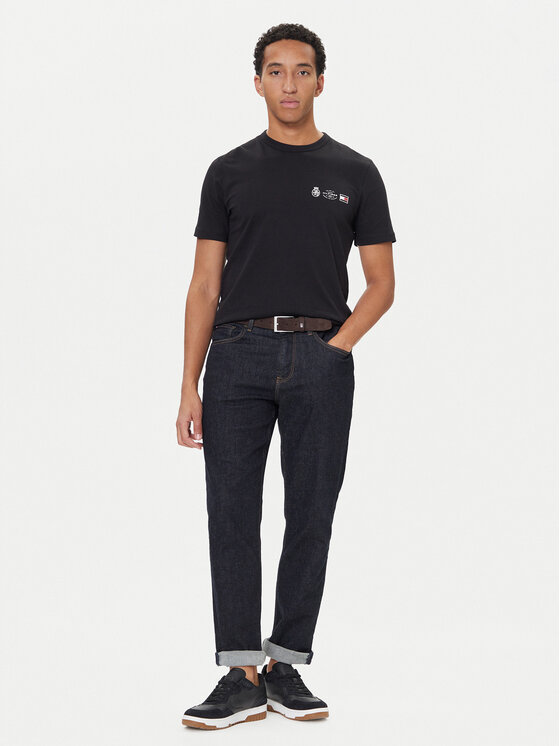 Tommy Hilfiger Tommy Hilfiger Tričko MW0MW40011 Čierna Regular Fit