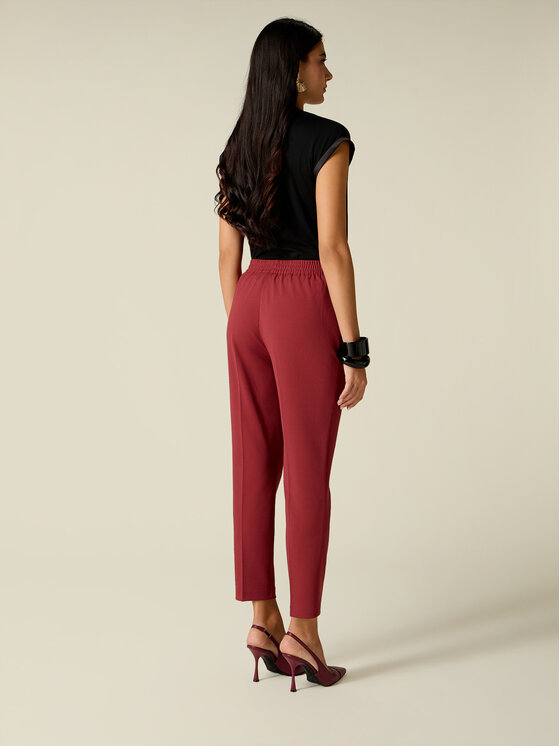 Oltre Oltre Pantaloni di tessuto P273J202580N036 Bordeaux Skin Fit