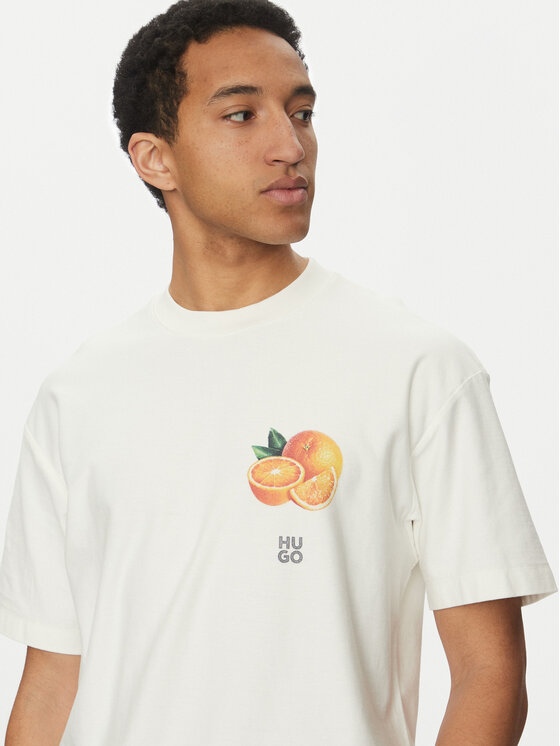 HUGO HUGO Футболка Dartiee 50537576 Écru Oversize