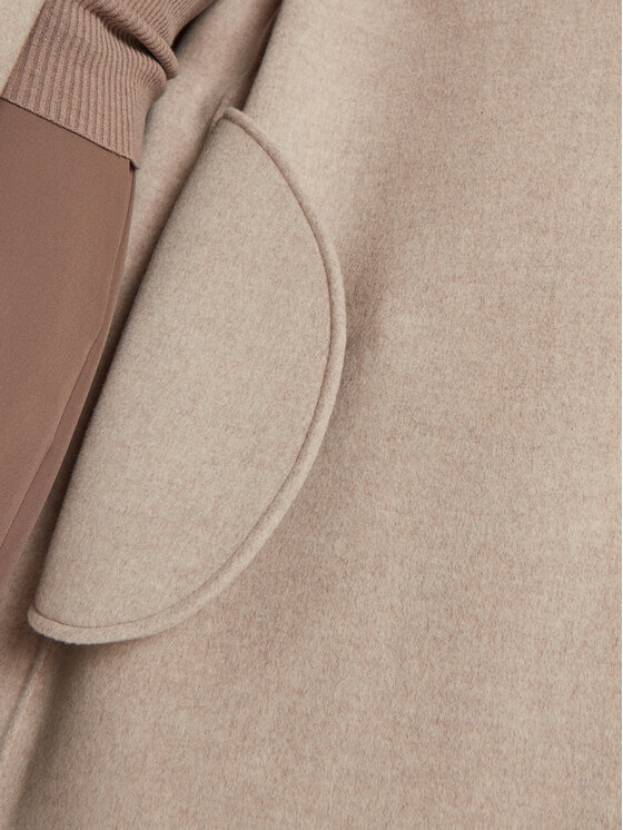 IVY OAK IVY OAK Vilnonis paltas Carrie Rose IO111048 Smėlio Loose Fit