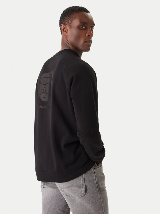 KARL LAGERFELD KARL LAGERFELD Džemperis ar kapuci 705010 554910 Melns Regular Fit