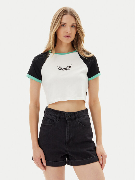 Volcom Volcom Póló Alix 2 B3512506 Fehér Slim Fit