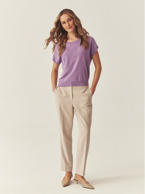 TATUUM Tatuum Kalhoty z materiálu KOLIA 7 Šedá Skinny Fit