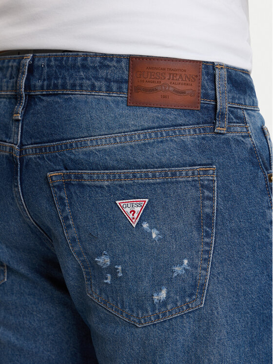 Guess Jeans Guess Jeans Blugi M5YA1B D6367 Albastru Straight Fit
